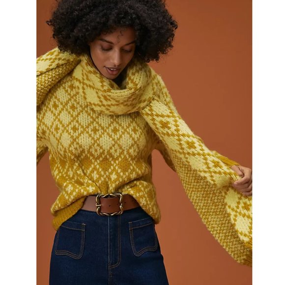 ANTHROPOLOGIE | Maeve | Chunky Wool Blend Sigfried Sweater | NWT - Picture 4 of 10